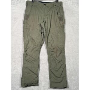Dovetail Workwear Pants Womens 10 (32x28) Green Cargo Utility Stretch Britt X